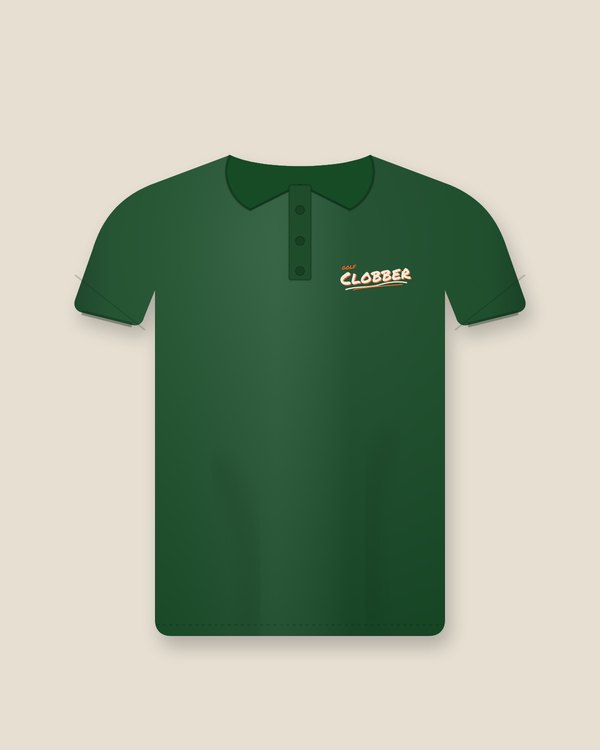 Clubhouse Polo, Bottle green, embroidered logo